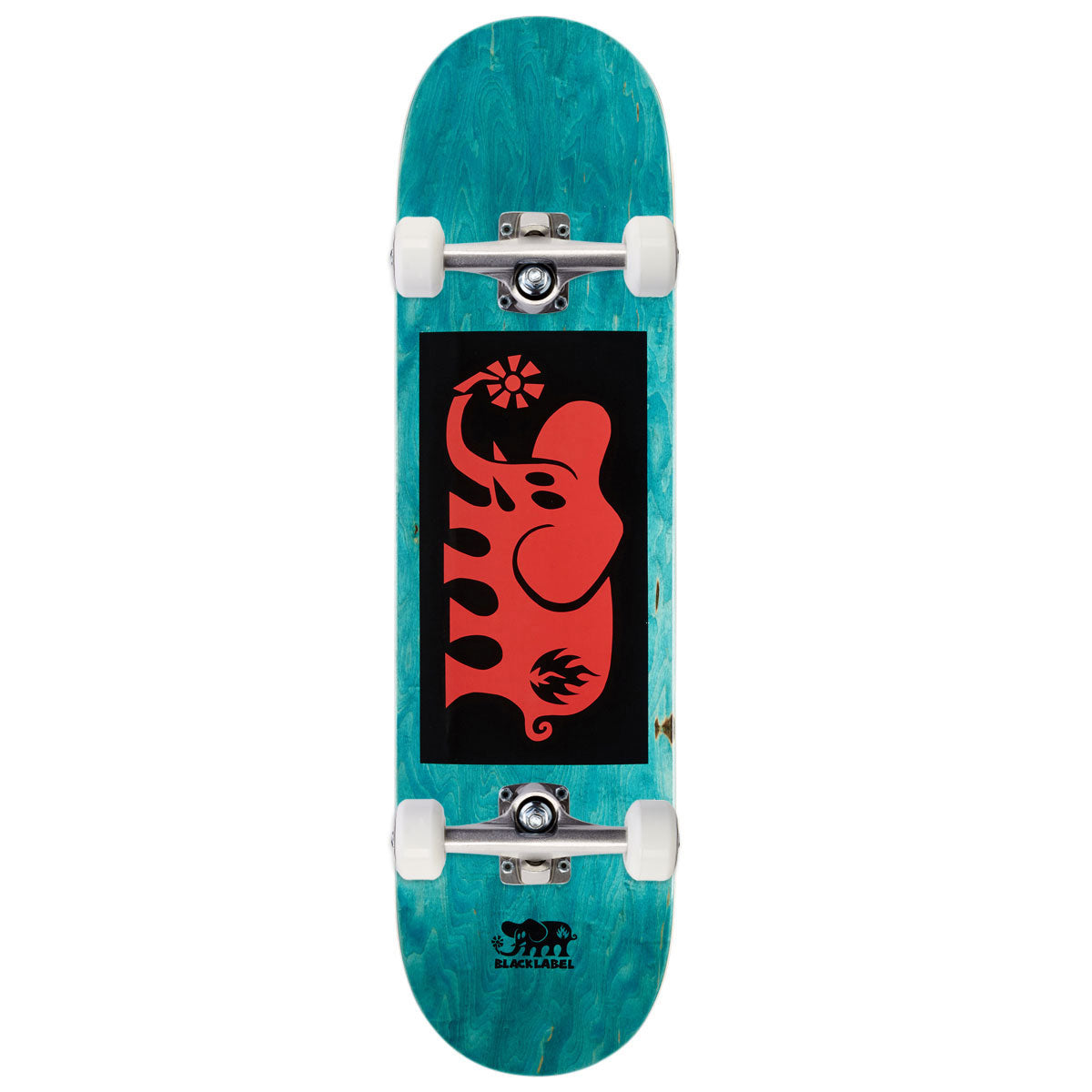Black Label Elephant Block Skateboard Complete - Red - 8.25