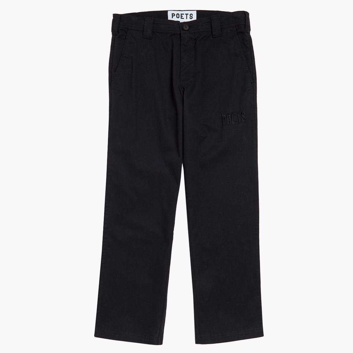 Poets Byrne Embroidered Relaxed Fit Corduroy  Pants - Black image 1