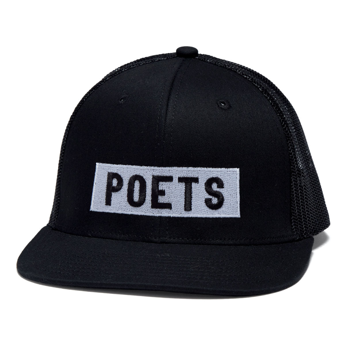 Poets Embroidered Trucker Hat - Black image 1