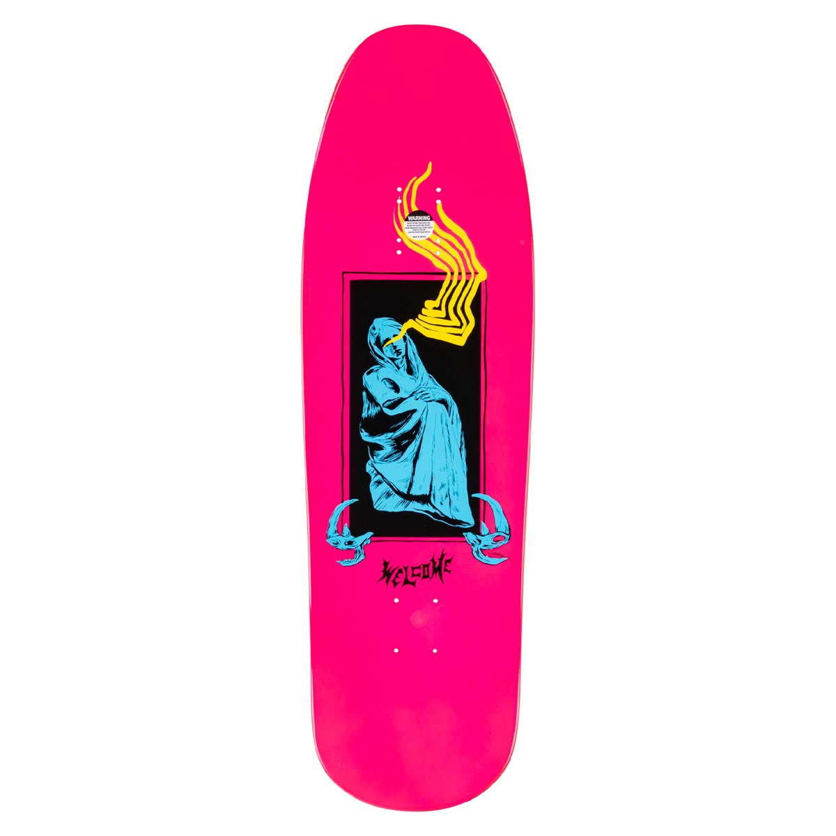 Welcome Hedo Rick On A Gaia Skateboard Deck - Hot Pink Dip - 9.70