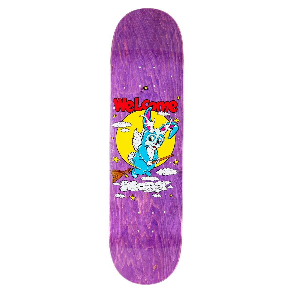 Welcome Full Moon Nora Skateboard Deck - Purple Stain - 8.50