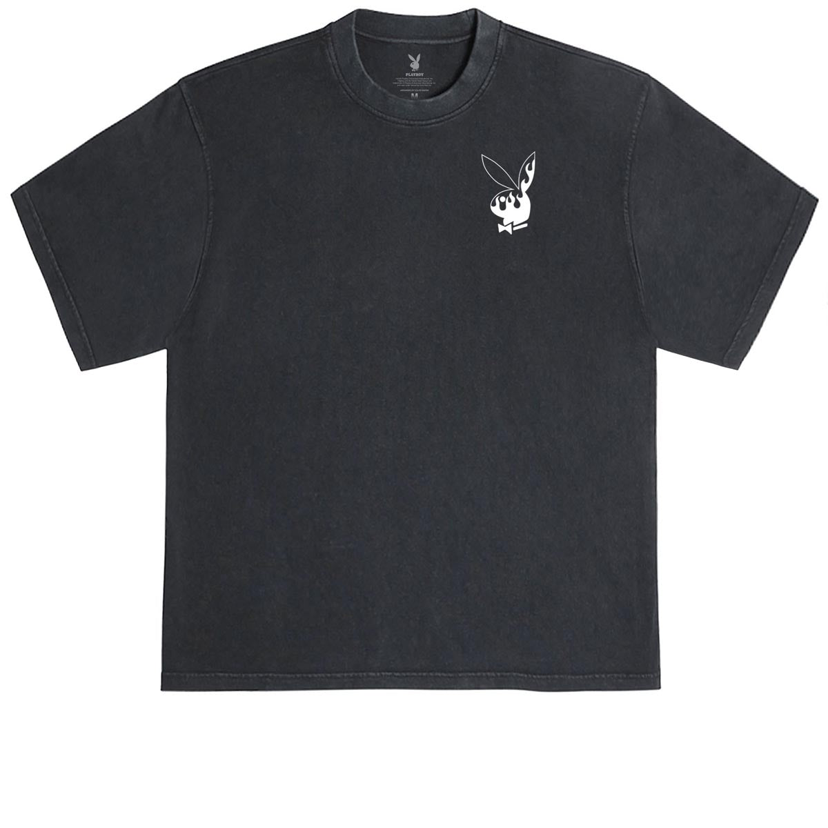 Color Bars x Playboy Flames 2.0 T-Shirt - Black/White image 1