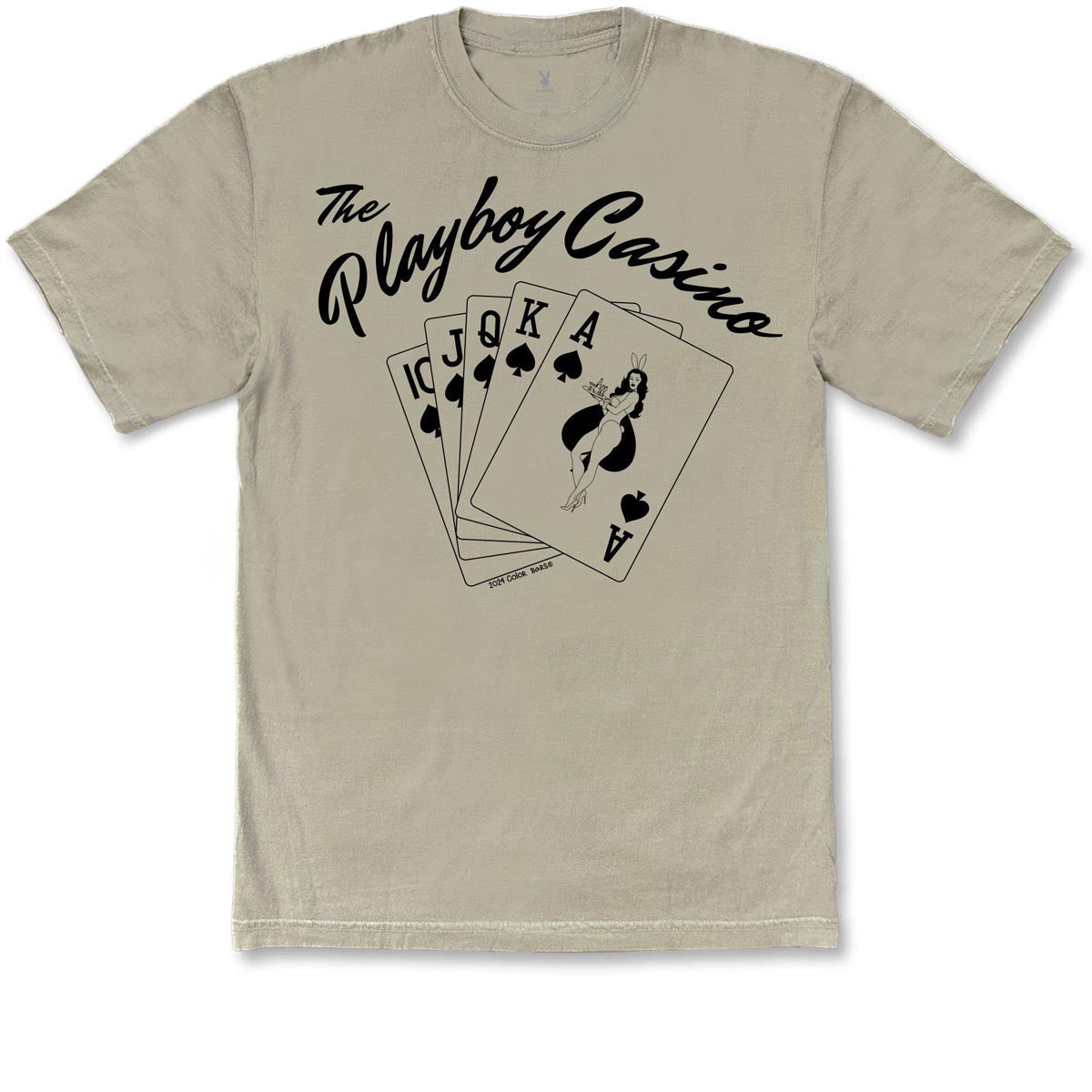 Color Bars x Playboy Casino T-Shirt - Khaki image 2