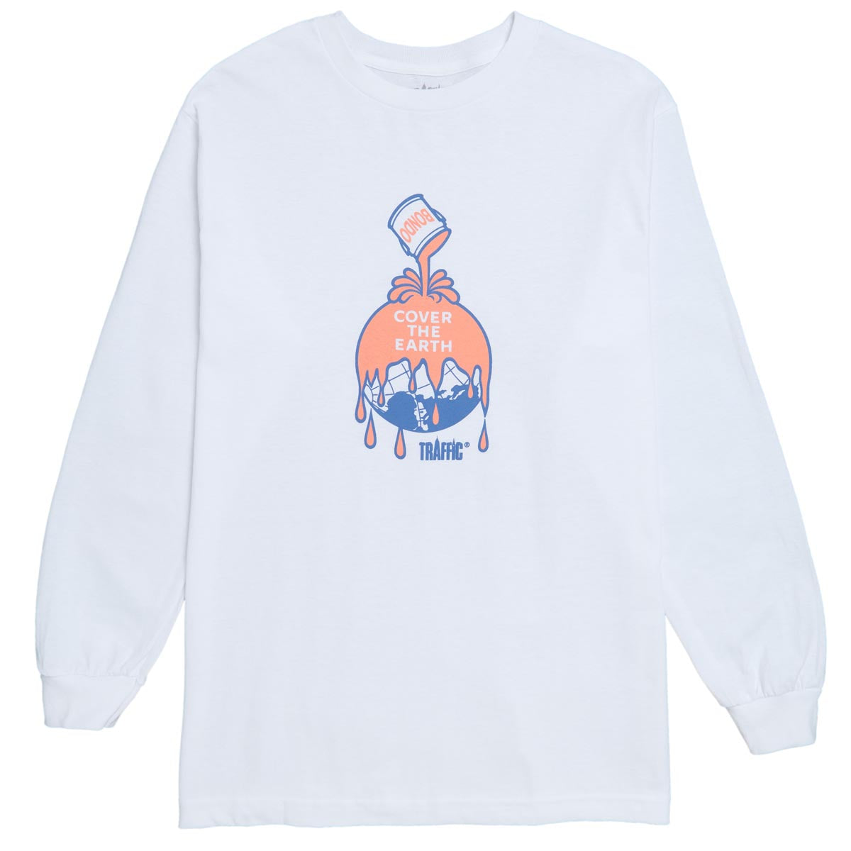 Traffic Cover The Earth Long Sleeve T-Shirt - White image 1