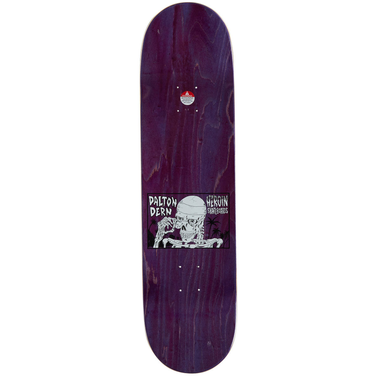 Heroin Dern Skeleton Skateboard Deck - 8.50