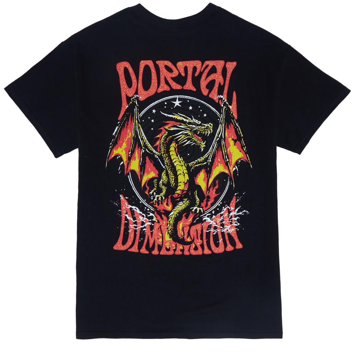 Portal Dimension Portal Dragon T-Shirt - Black image 1