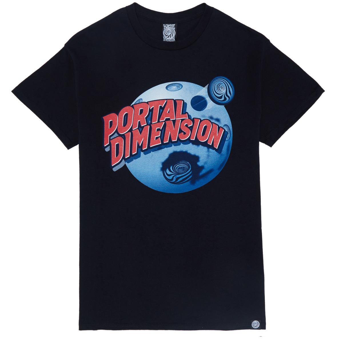 Portal Dimension Planet Dimension T-Shirt - Black image 1