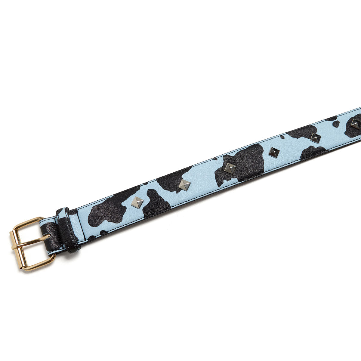 Loosey Studded Cow Belt - Baby Blue image 3