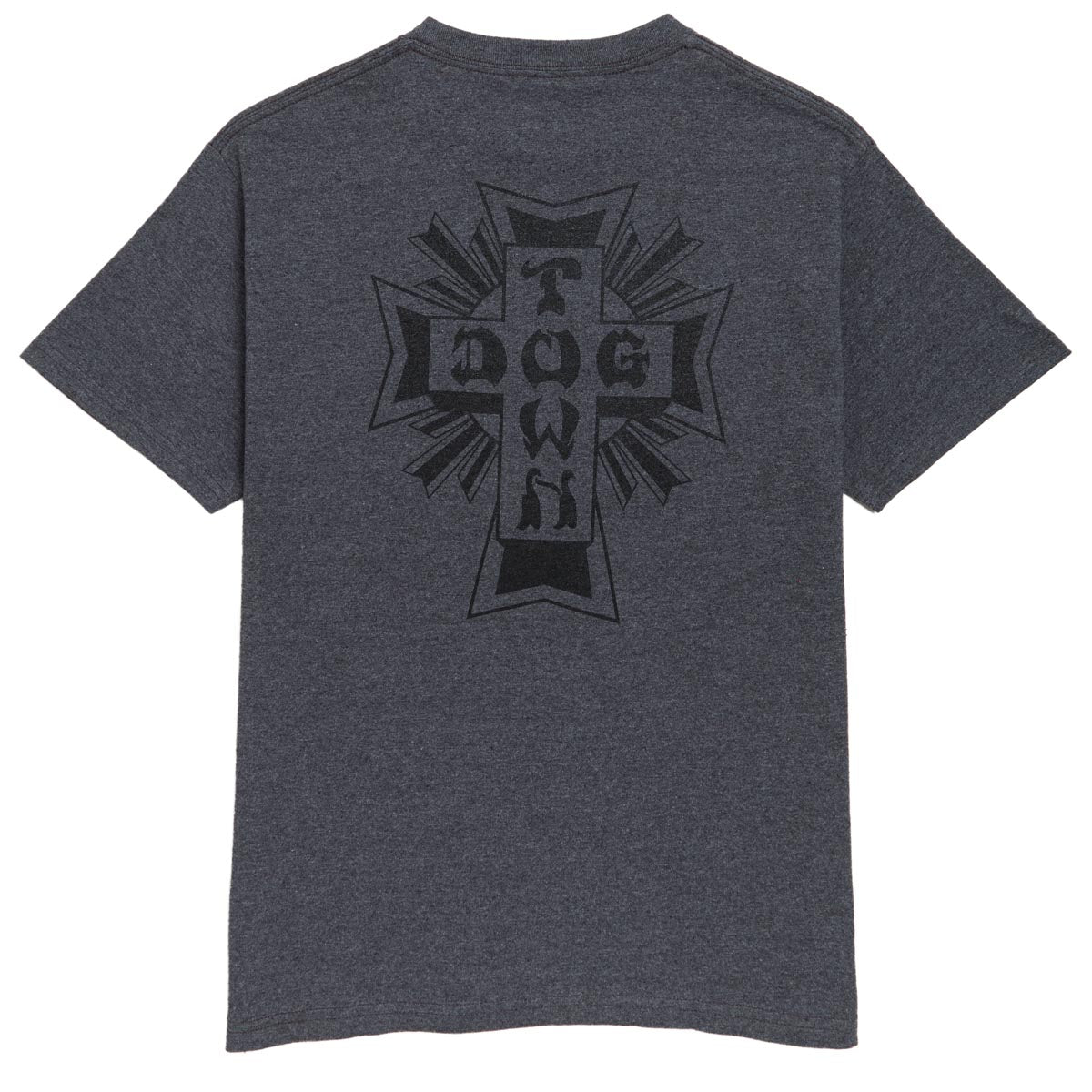 Dogtown Cross Logo T-Shirt - Charcaol Heather/Black image 1