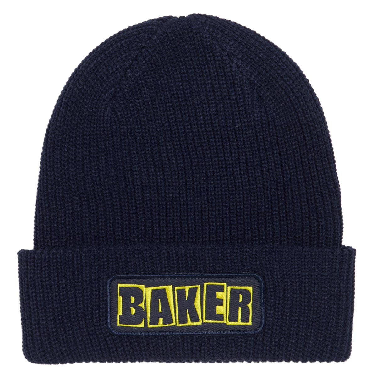 Baker Brand Logo Beanie - Navy/Yellow image 1