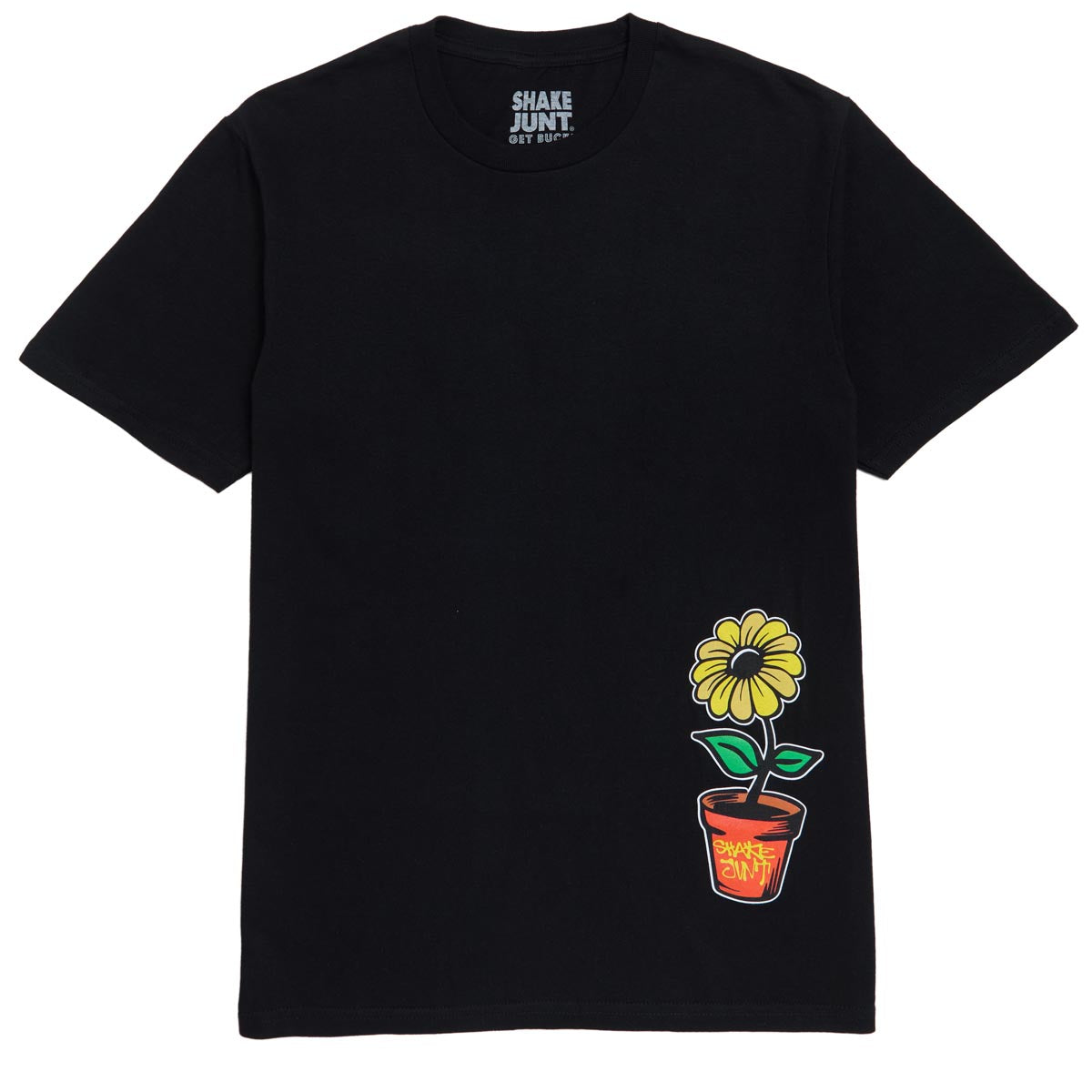 Shake Junt Flower T-Shirt - Black image 1