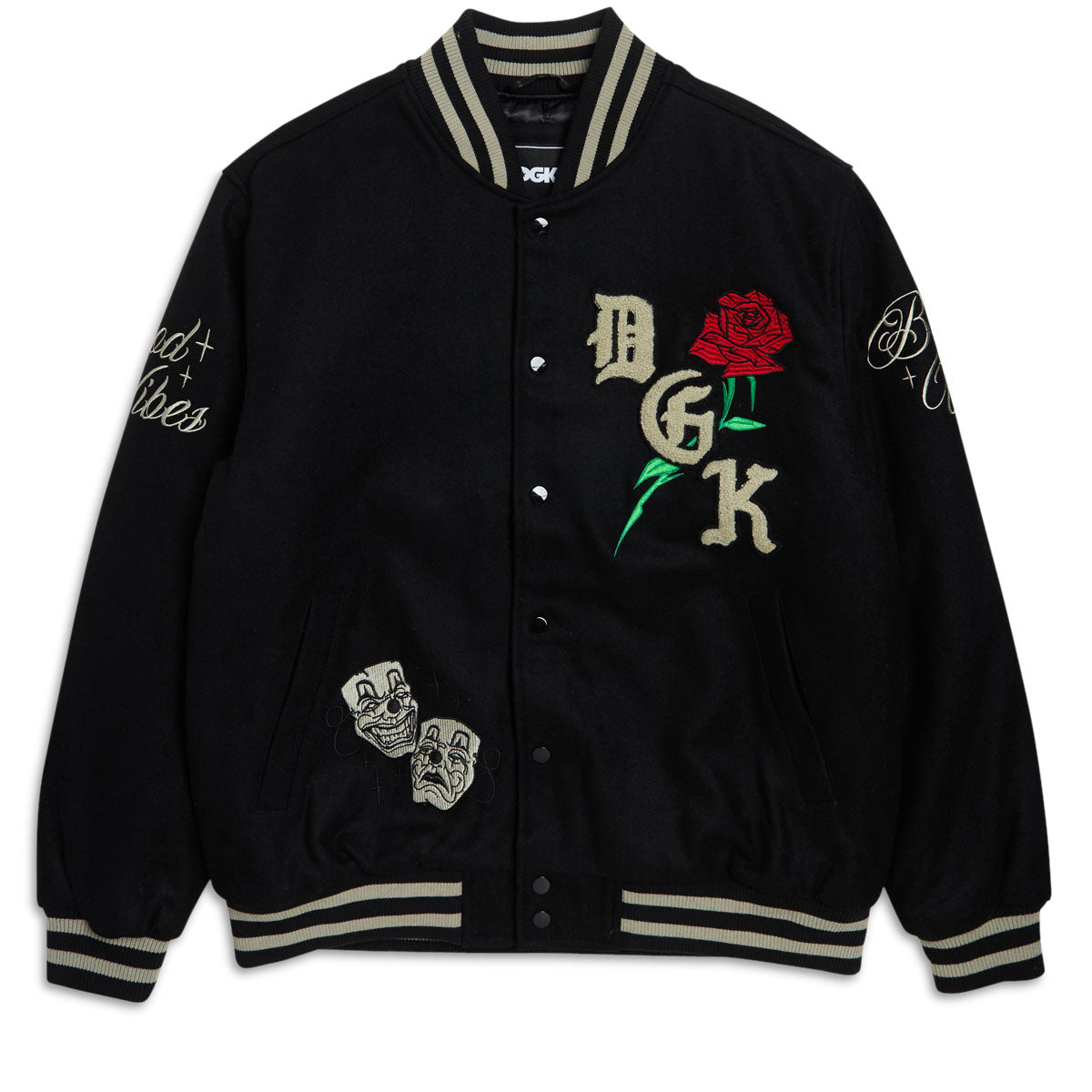 DGK Represent Letterman Jacket - Black image 1