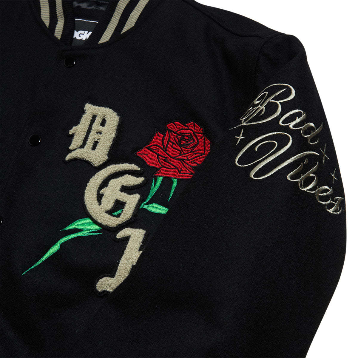 DGK Represent Letterman Jacket - Black image 4