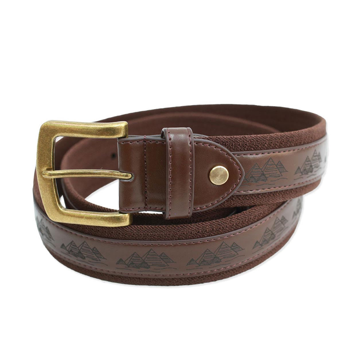 Theories As Above Vegan Leather Belt - Brown image 1