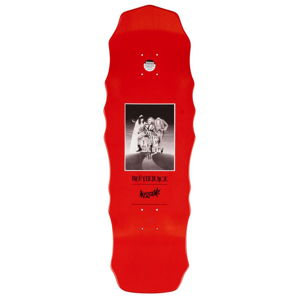 Welcome x Beetlejuice Carousel On A Widow Skateboard Deck - Red Dip - 10.00