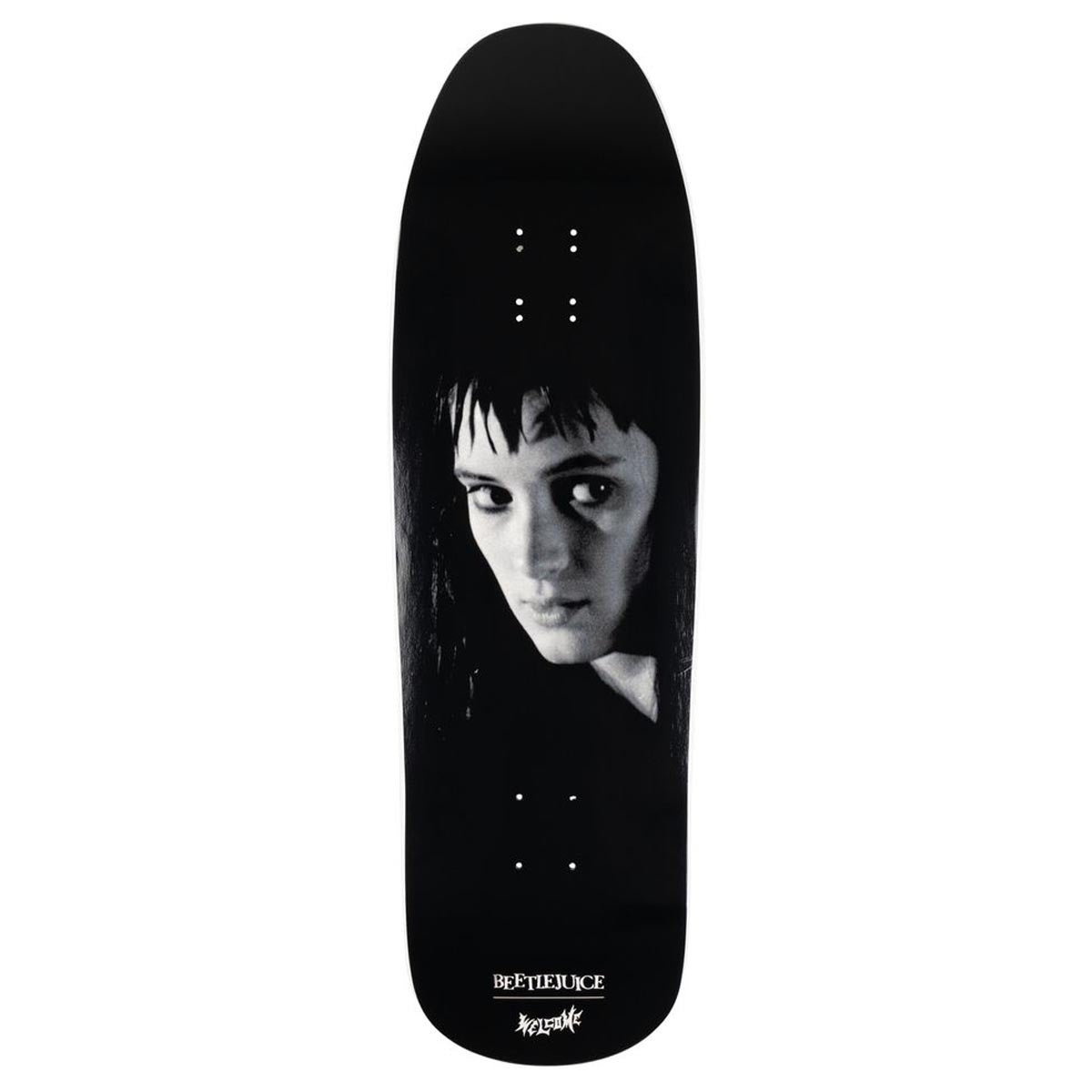 Welcome x Beetlejuice Lydia On A Gaia Skateboard Deck - Black/White Dip - 9.60