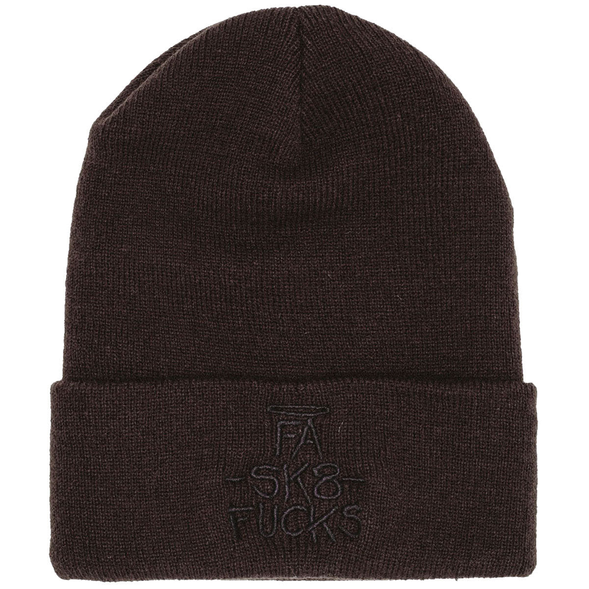 Fucking Awesome Sk8 Fucks Cuff Beanie - Brown image 1