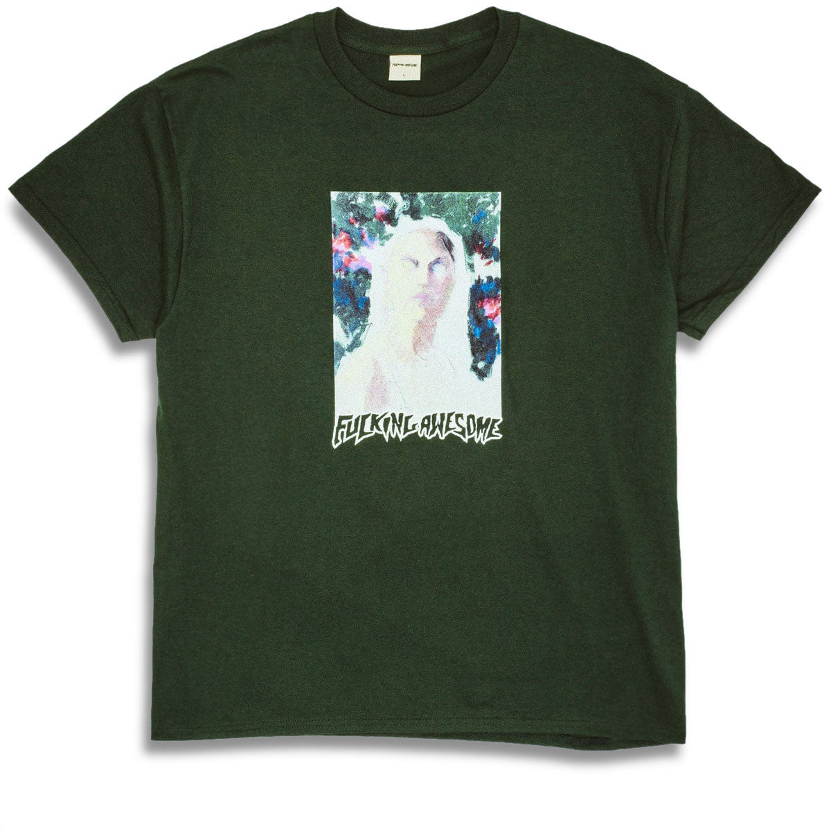 Fucking Awesome Painterly T-Shirt - Forest Green image 1