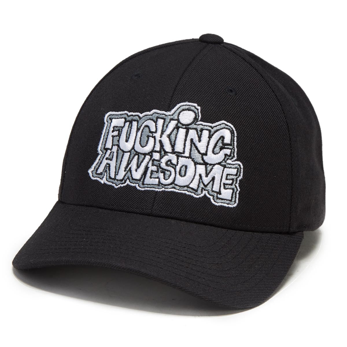 Fucking Awesome PBS Logo Snapback Hat - Black image 1