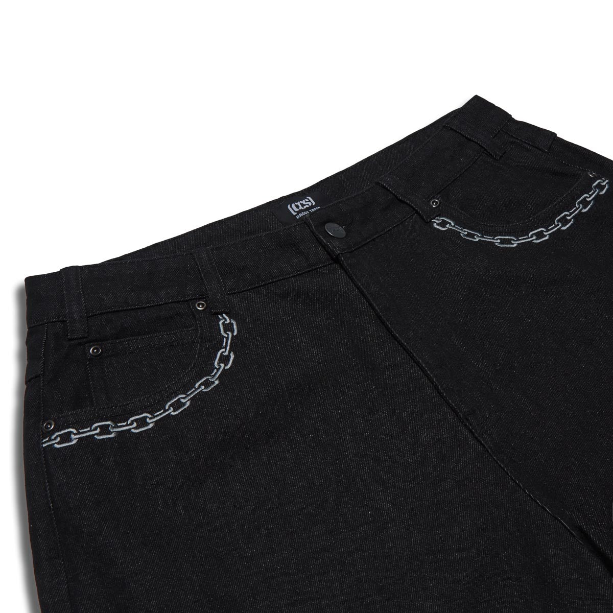 CCS Baggy Taper Denim Jeans - Chain Black image 3