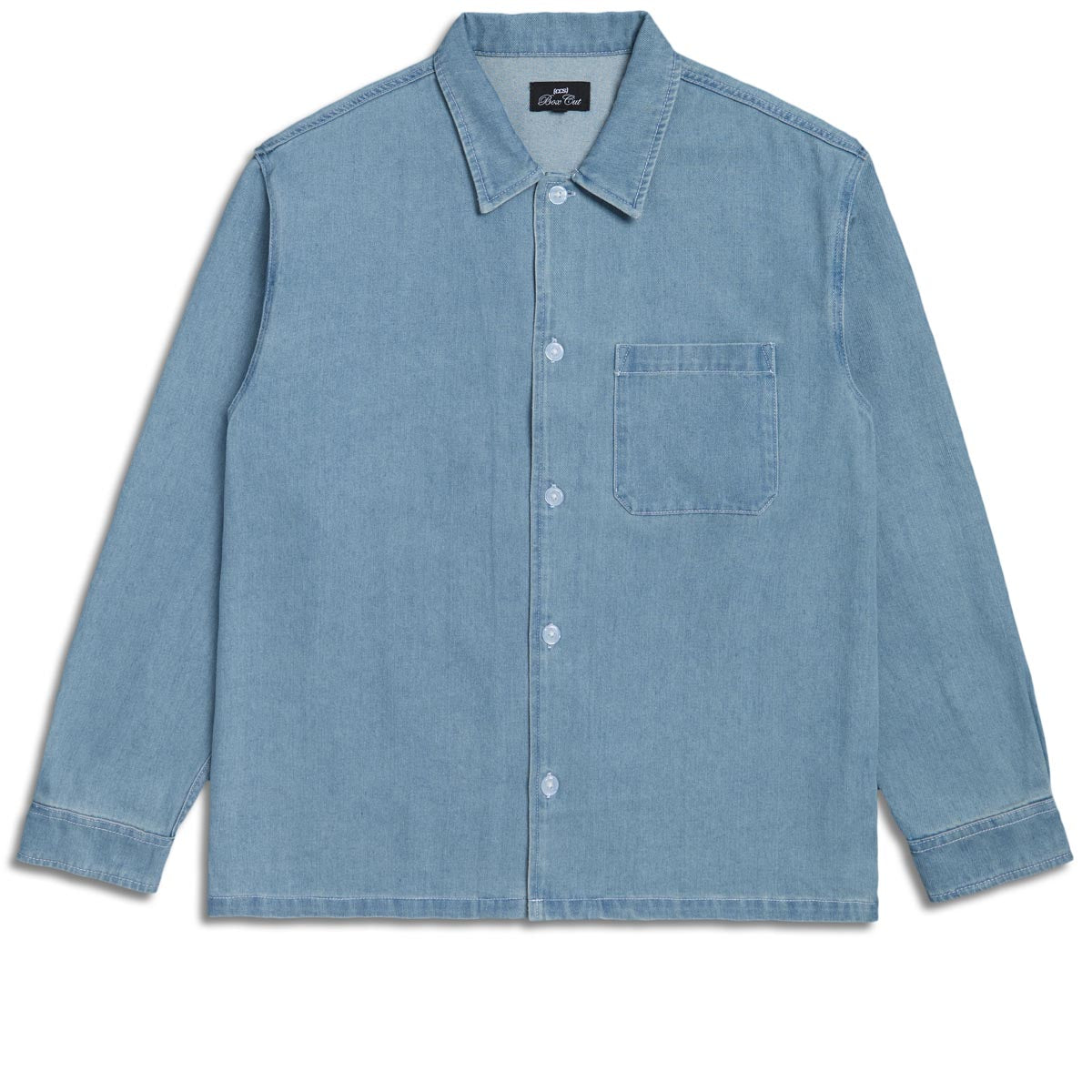 CCS Box Cut Oversized Denim Shirt - Light Blue image 1