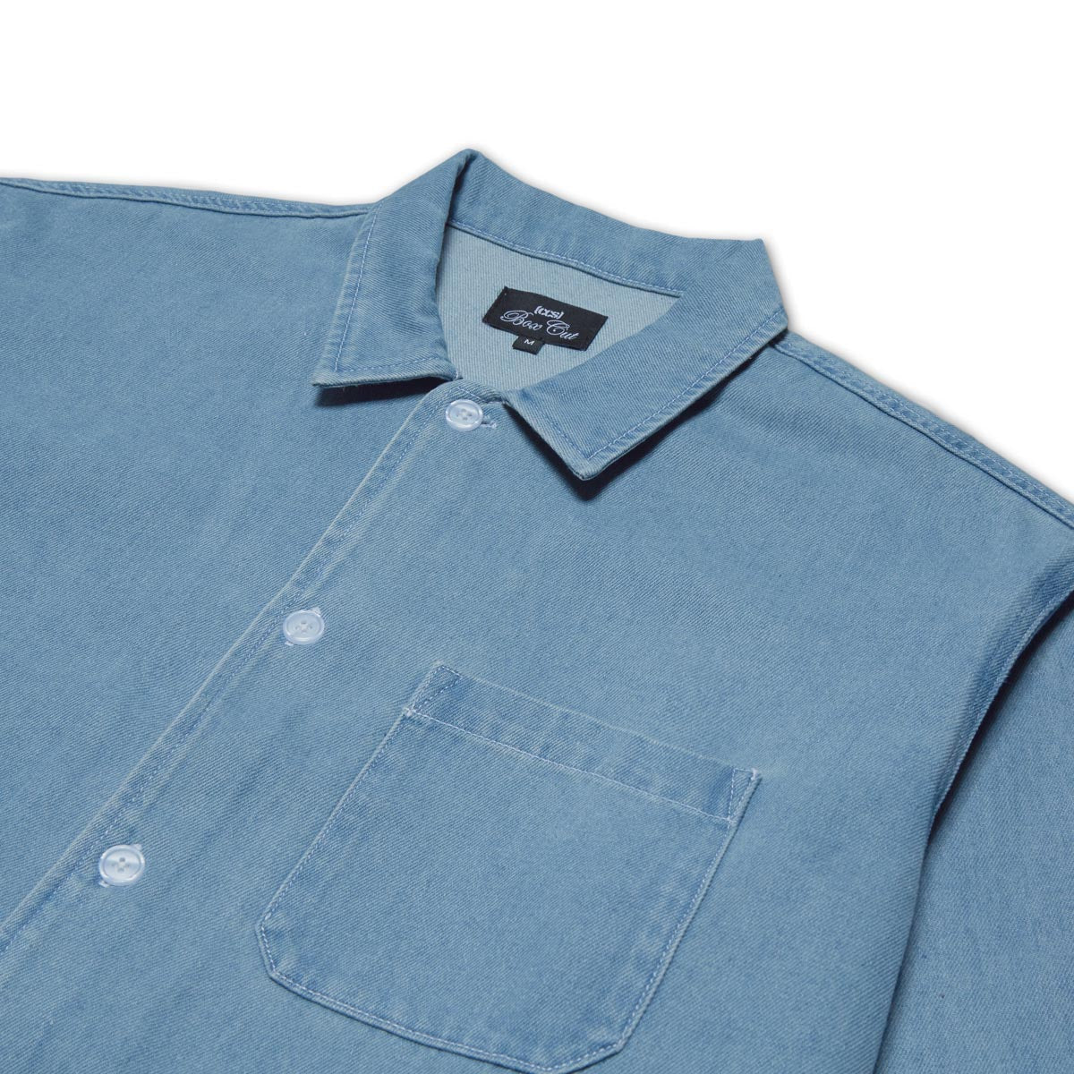 CCS Box Cut Oversized Denim Shirt - Light Blue image 3