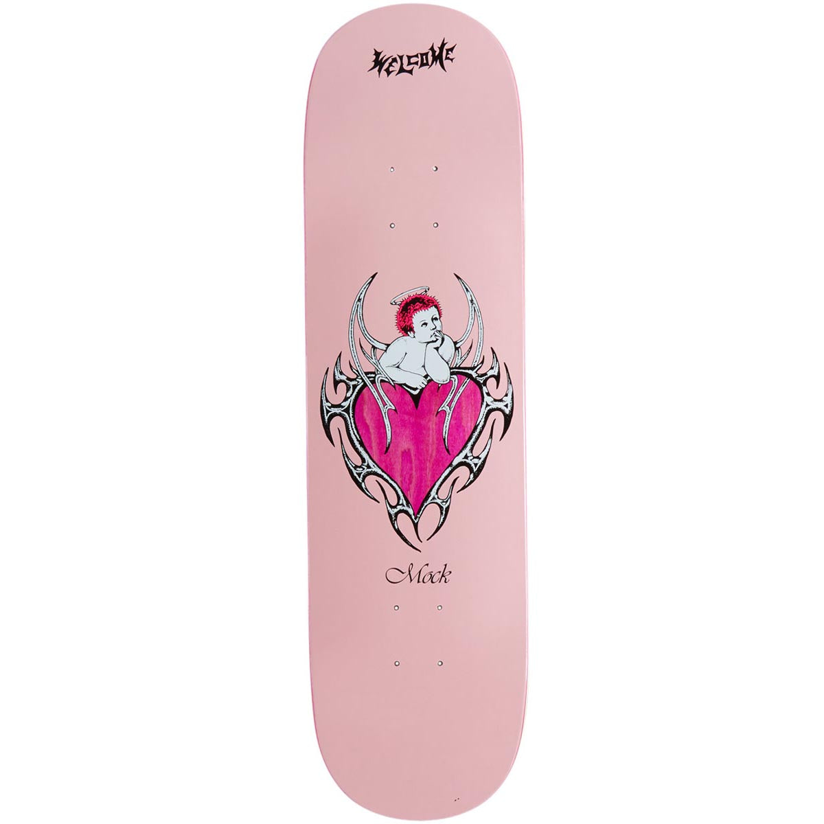 Welcome Cupid On An Island Skateboard Deck - Pink - 8.38