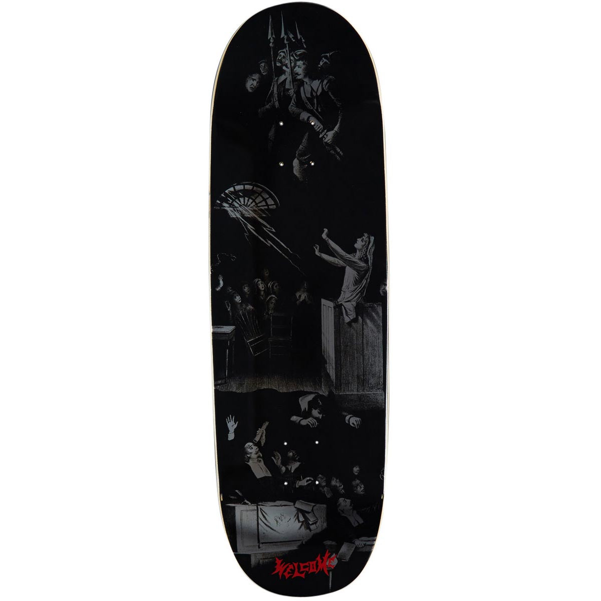 Welcome Trial On A Boline 2.0 Skateboard Deck - Black/Silver Foil - 9.50