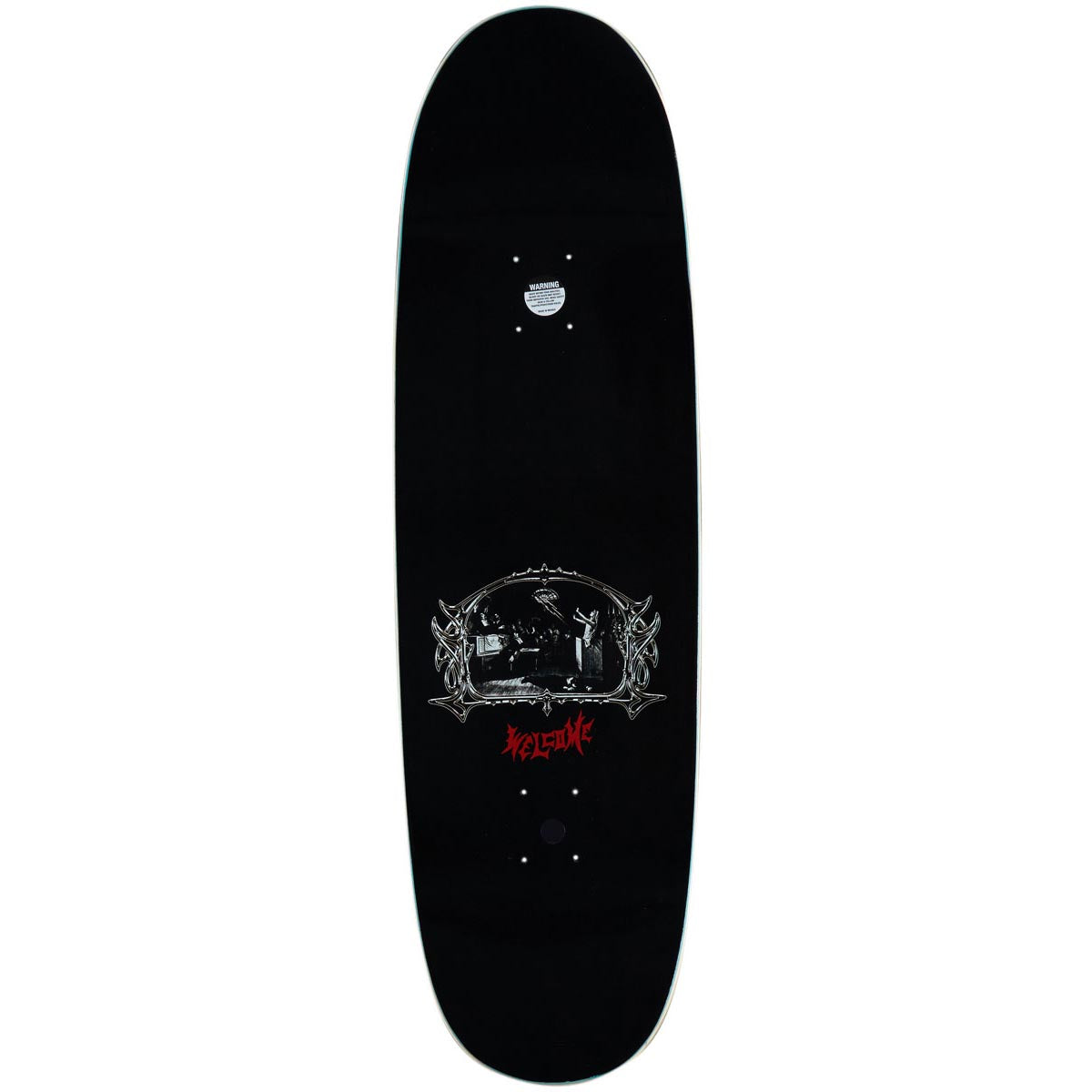 Welcome Trial On A Boline 2.0 Skateboard Deck - Black/Silver Foil - 9.50