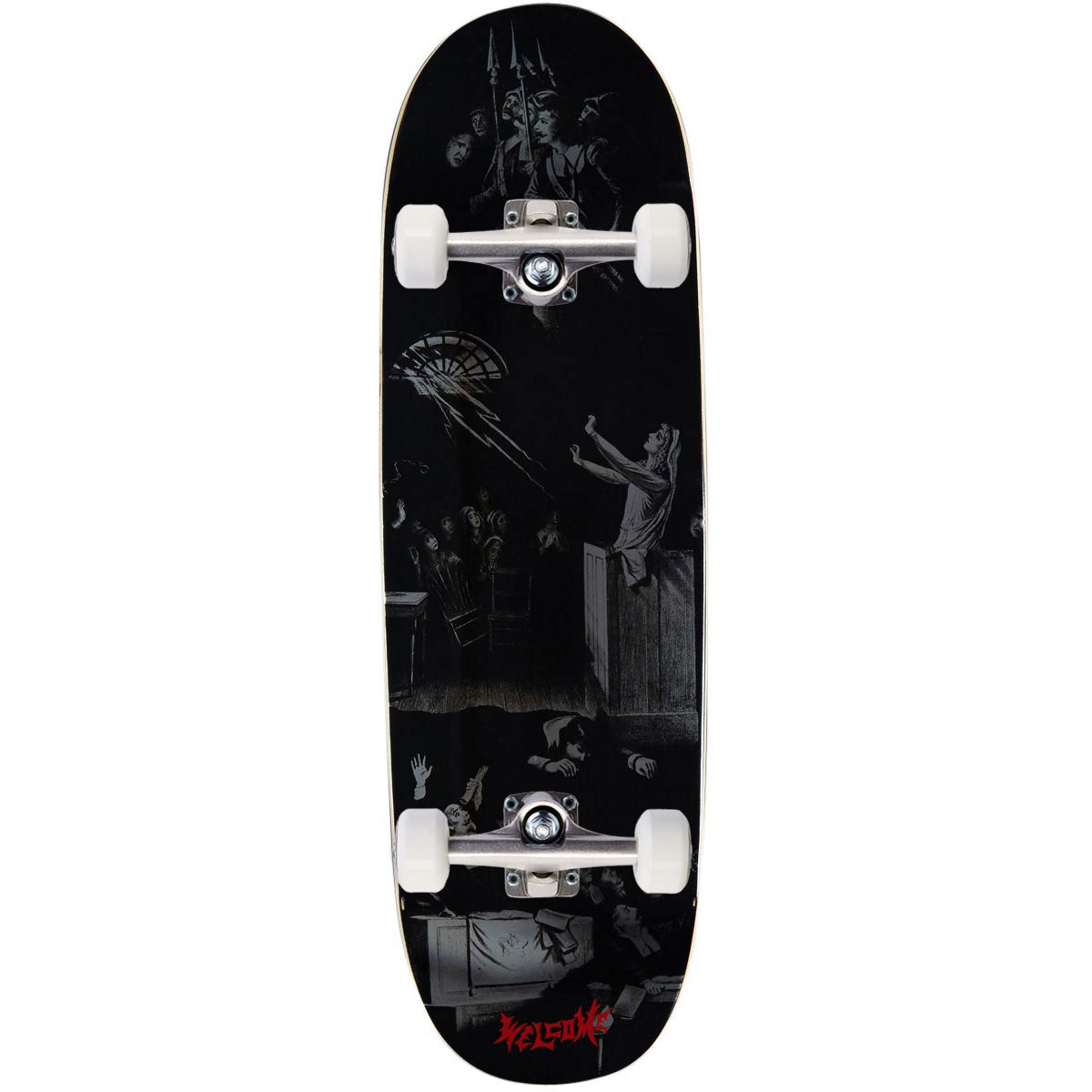 Welcome Trial On A Boline 2.0 Skateboard Complete - Black/Silver Foil - 9.50