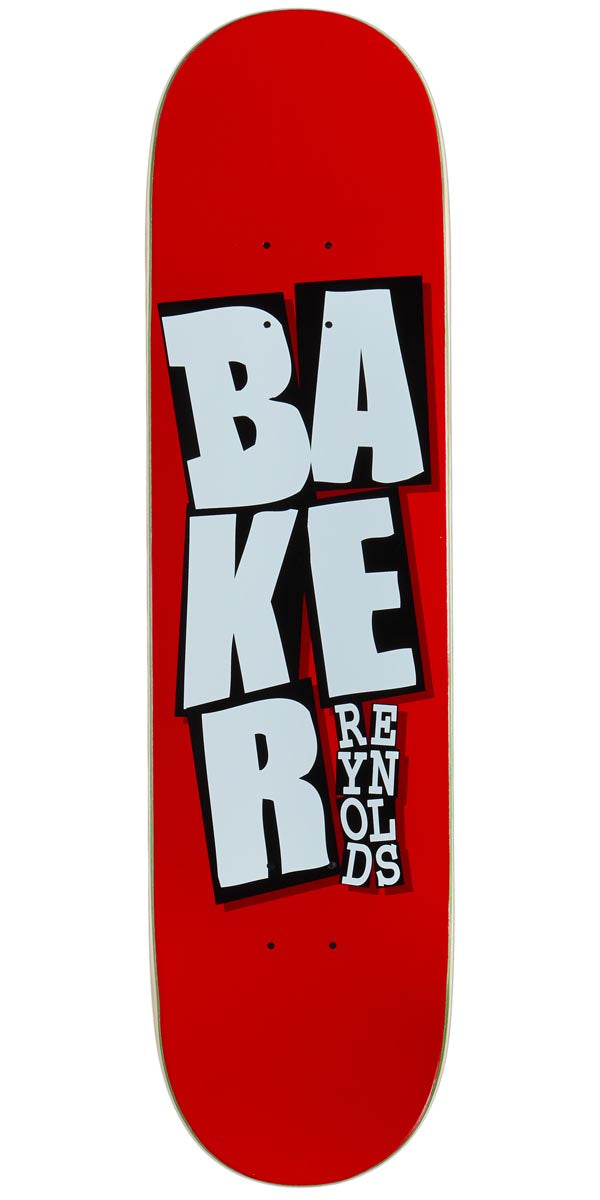 Baker Reynolds Stacked Name B2 Skateboard Deck - Red - 8.00