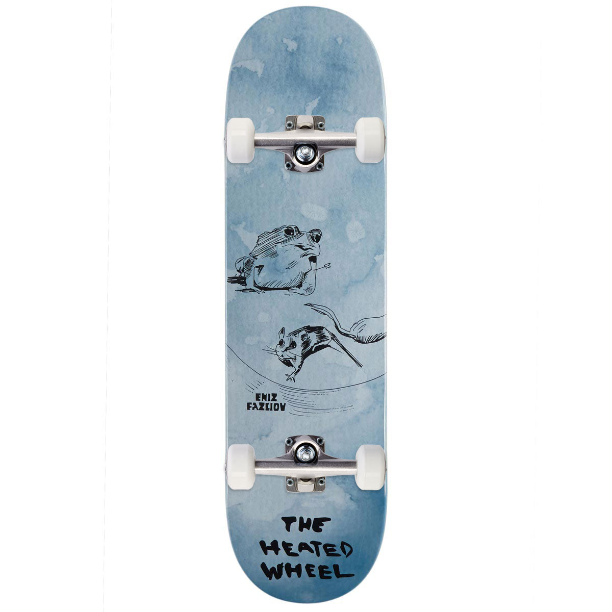 The Heated Wheel Eniz Fazliov Pierced Frog Skateboard Complete - 8.25