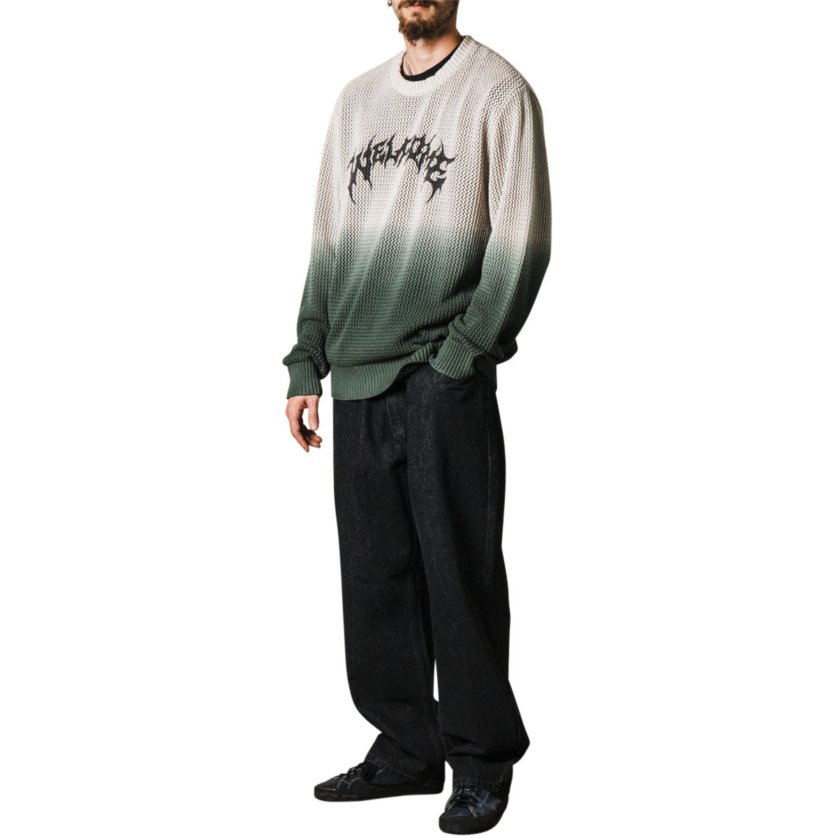 Welcome Maille Loose Knit Sweatshirt - Pine/Bone image 2