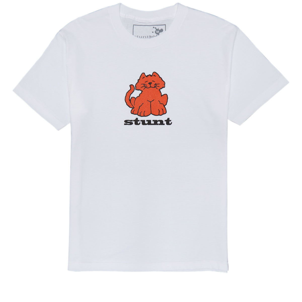Stunt Orange Kitty T-Shirt - White image 1