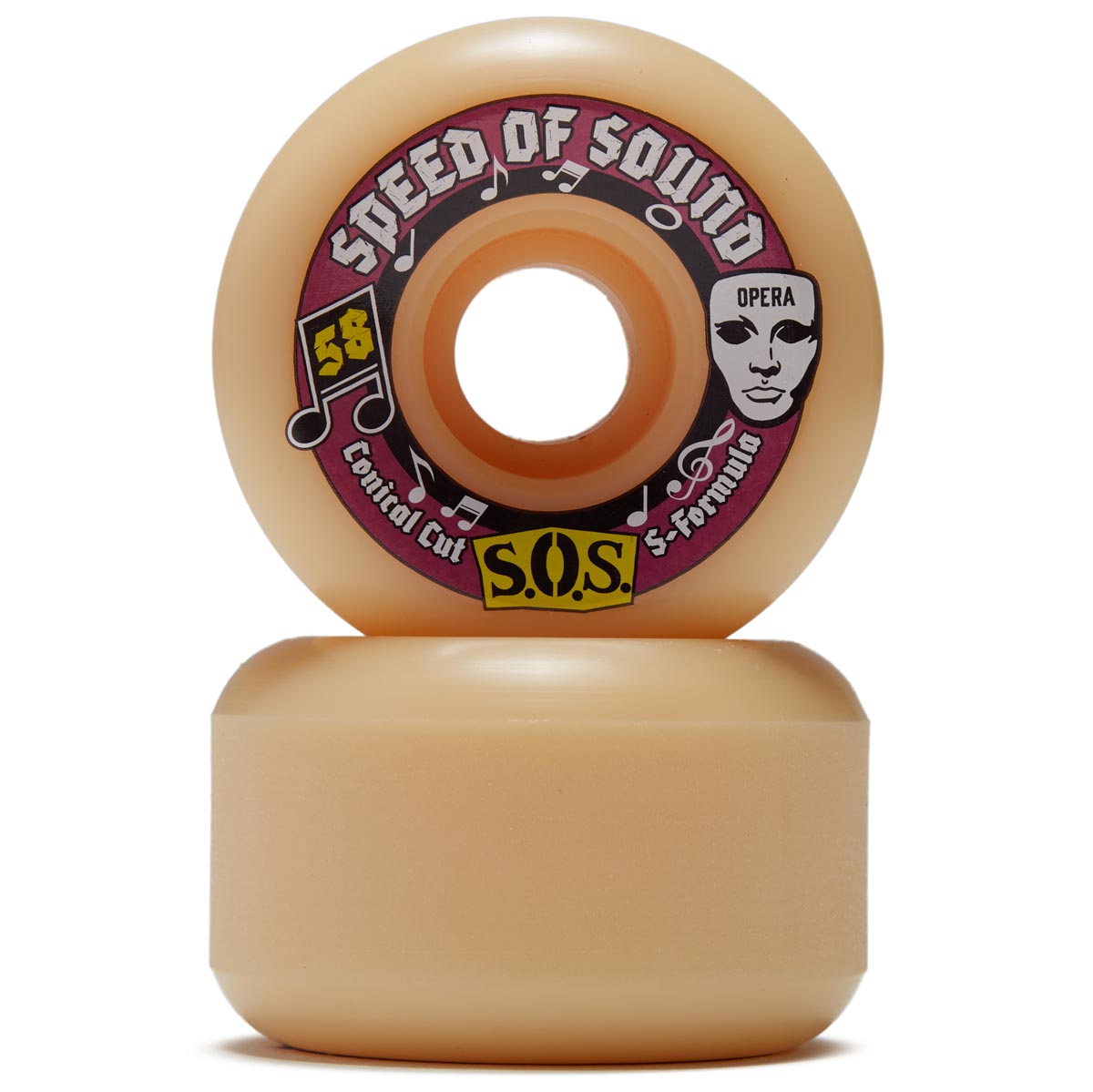 Opera SOS Mezzo Hardline Conical 99a Skateboard Wheels - 58mm image 2