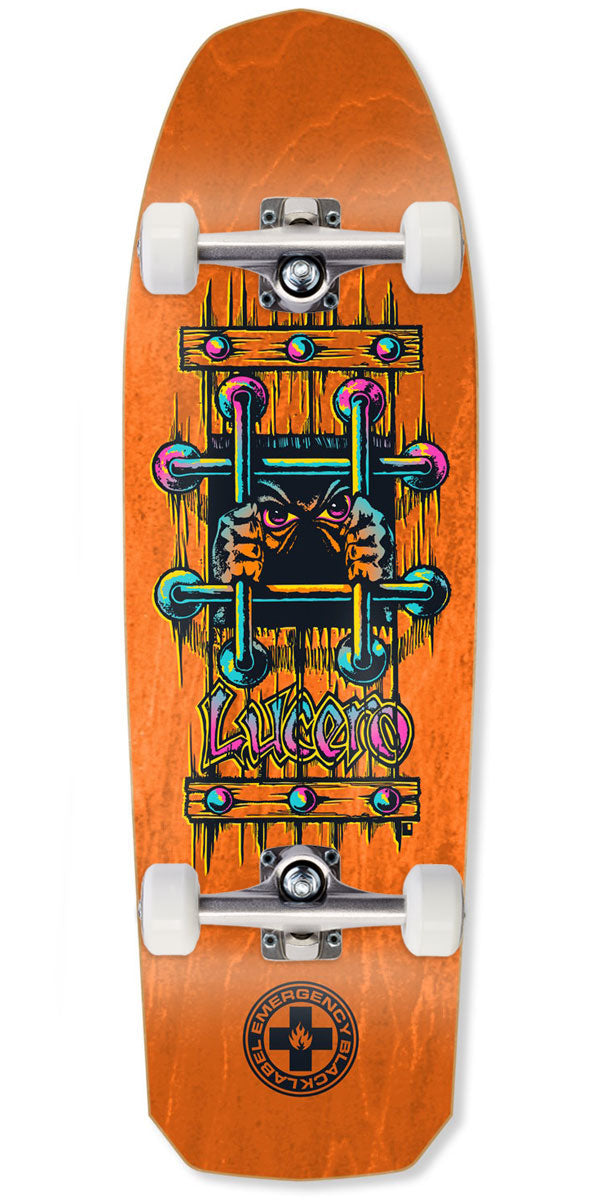 Black Label Lucero OG Bars Cross Shape Skateboard Complete - 10.00