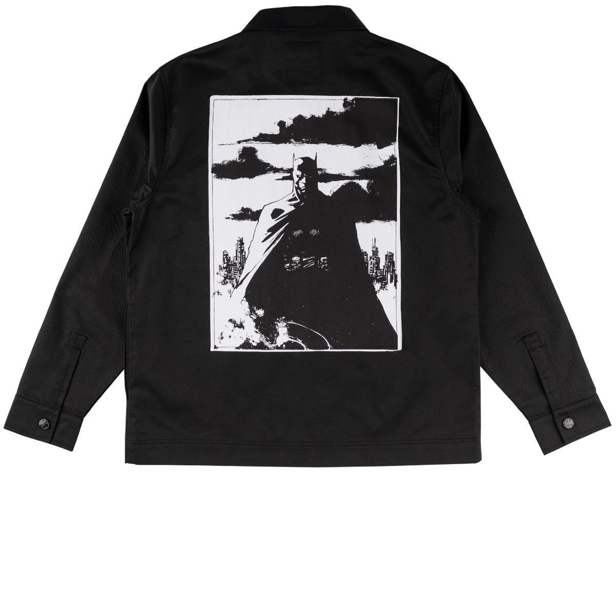 Welcome x Batman Gotham Long Sleeve Work Shirt - Black image 2