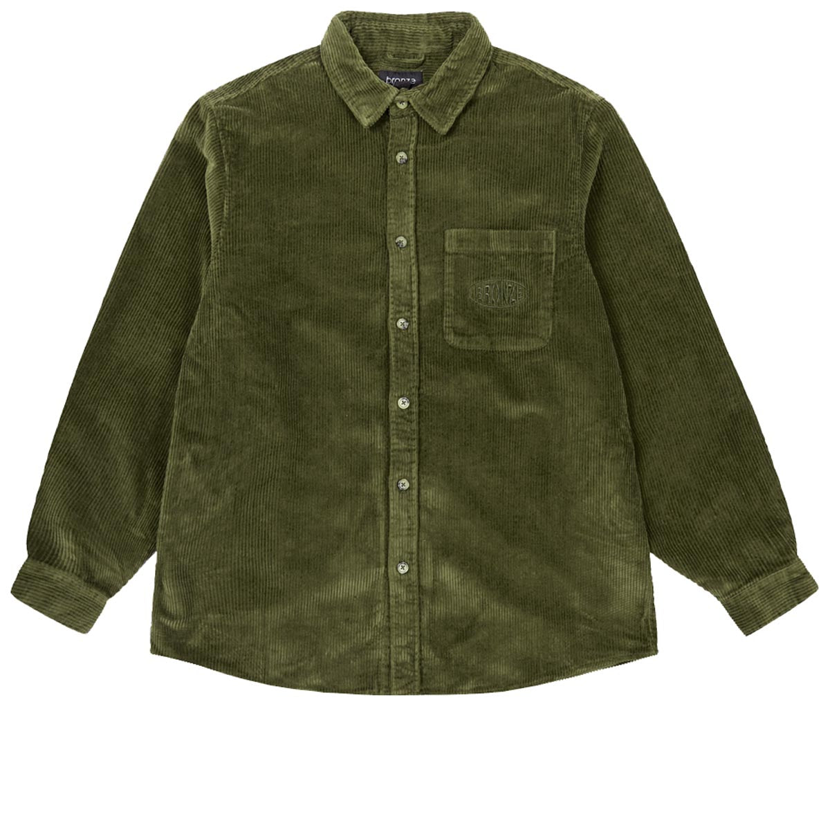 Bronze 56k Corduroy Button Up Jacket - Olive image 1