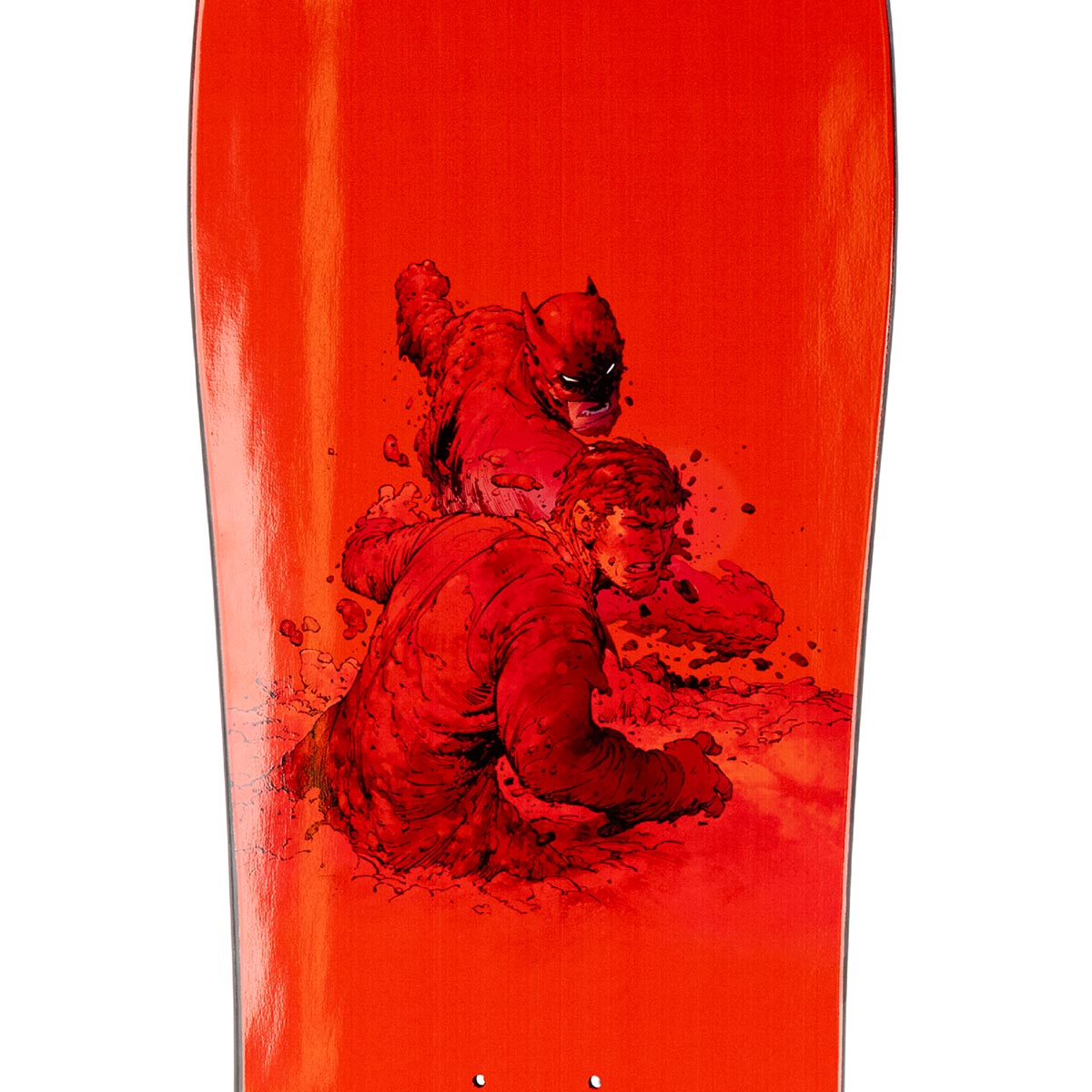 Welcome x Batman Knockout On Early Grab Skateboard Deck - Red/Black Dip - 10.00