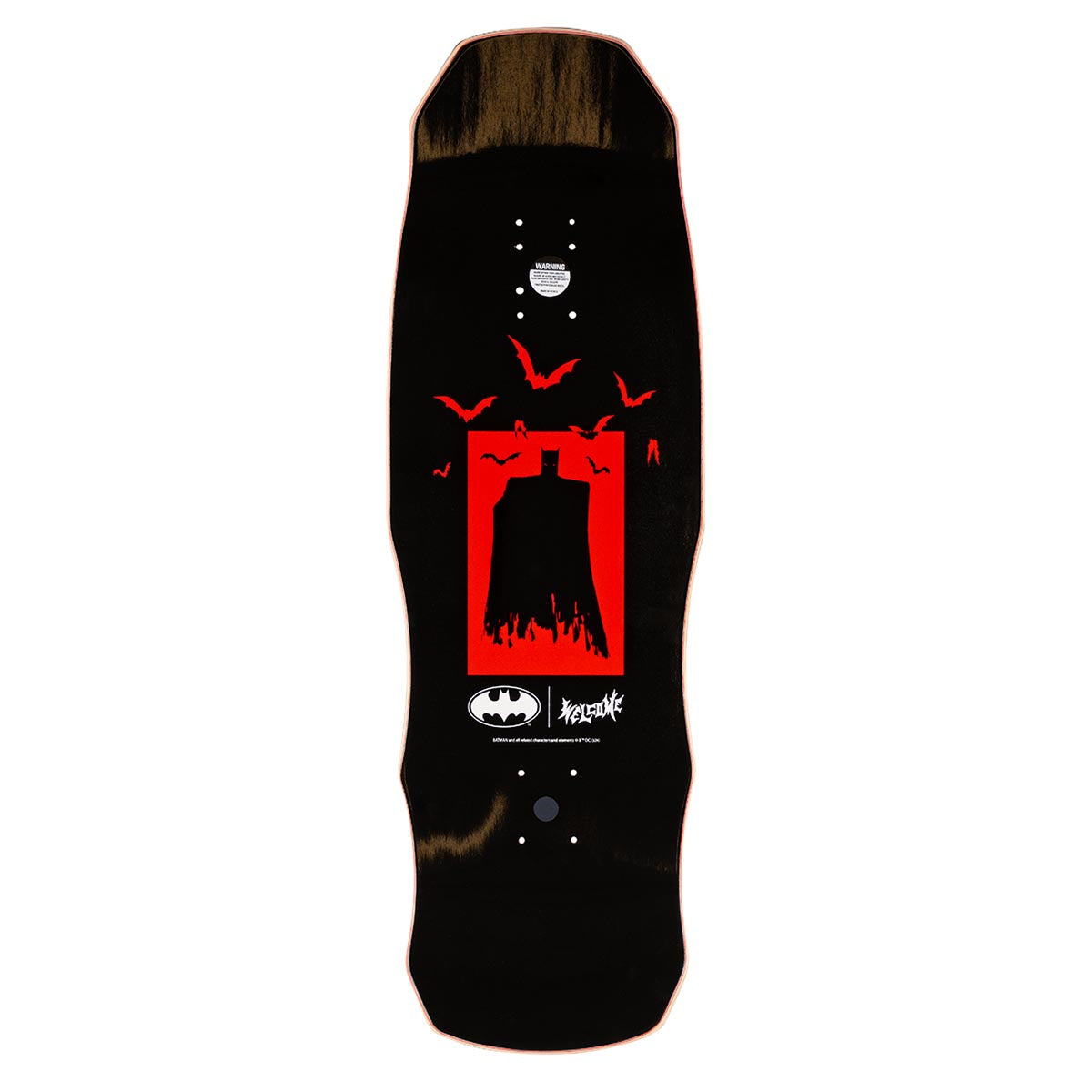 Welcome x Batman Talons On Dark Lord Skateboard Deck - Red Stain - 9.75