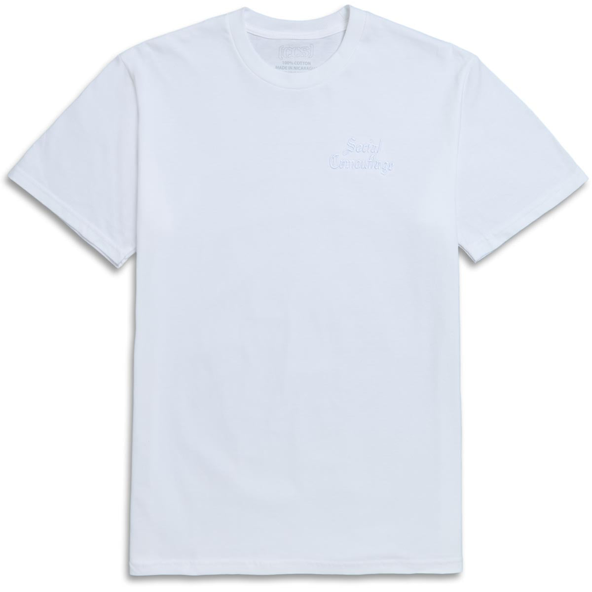 CCS Social Camouflage Embroidered T-Shirt - White image 1