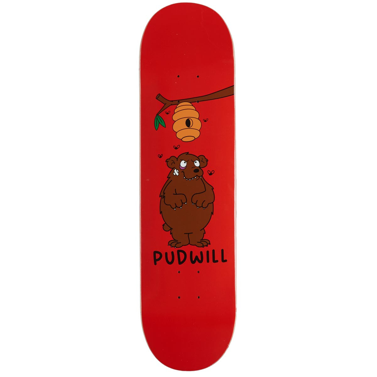 Thank You Torey Pudwill Hungry Bear Skateboard Deck - Red - 8.00