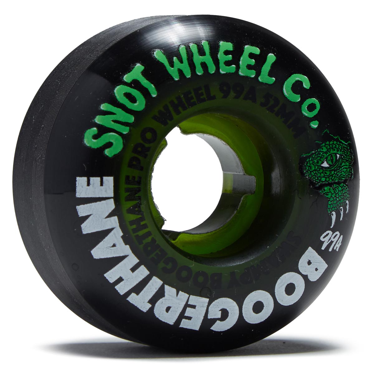 Snot Boogerthane Swampy Gators 99a Skateboard Wheels - Black/Clear Yellow - 52mm image 1