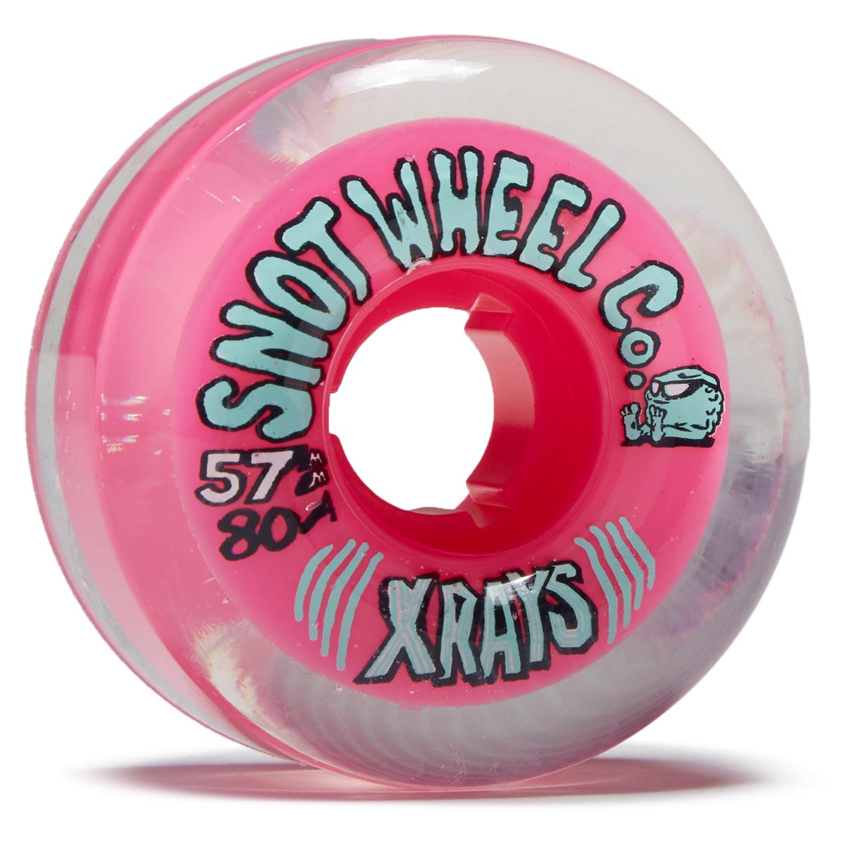 Snot X Rays 80a Skateboard Wheels - Baby Pink Clear/Baby Pink - 57mm image 1