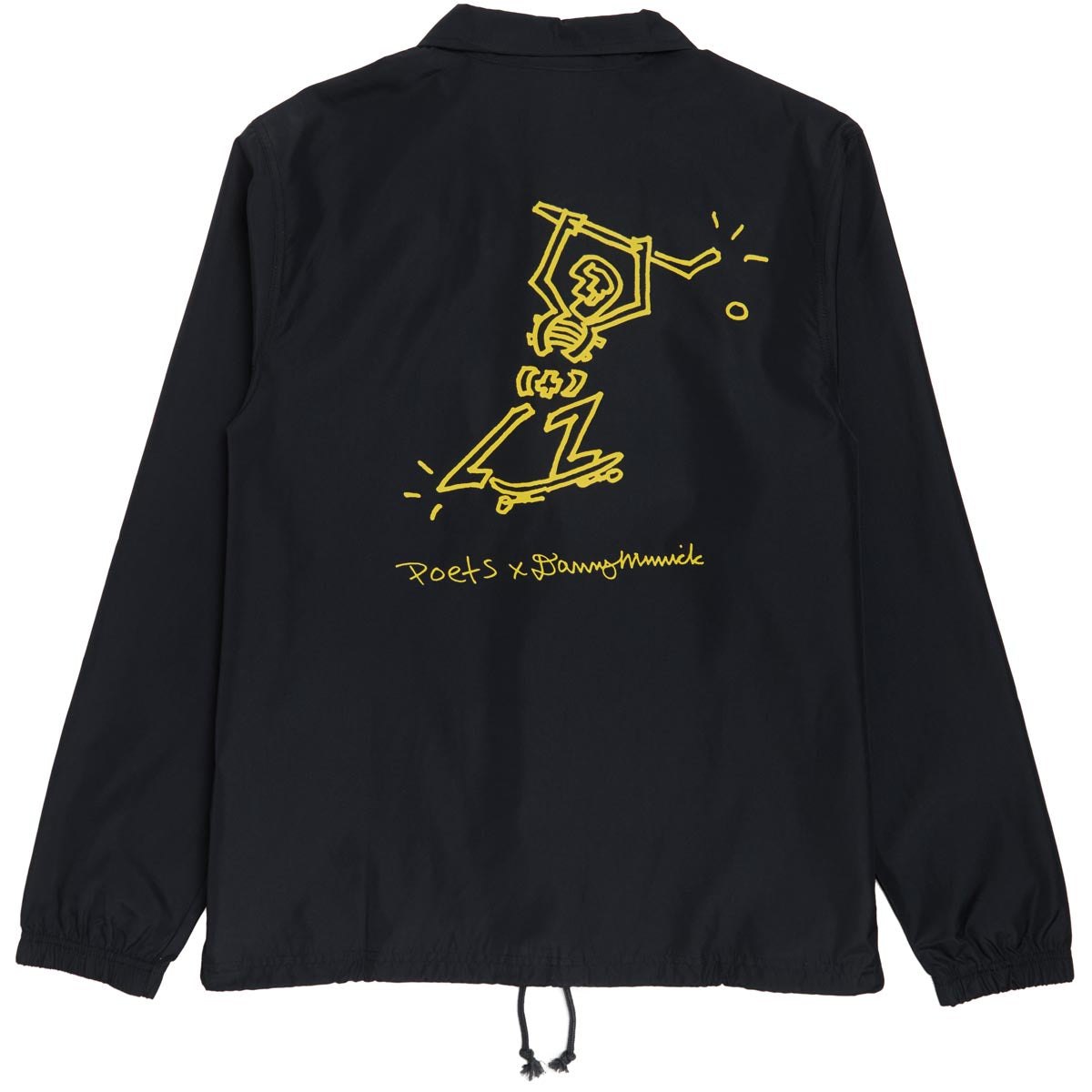 Poets x Minnick Coaches Jacket - Black/Gold Print image 1