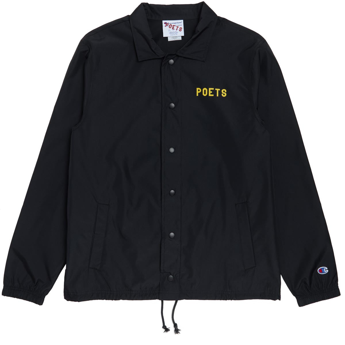 Poets x Minnick Coaches Jacket - Black/Gold Print image 2