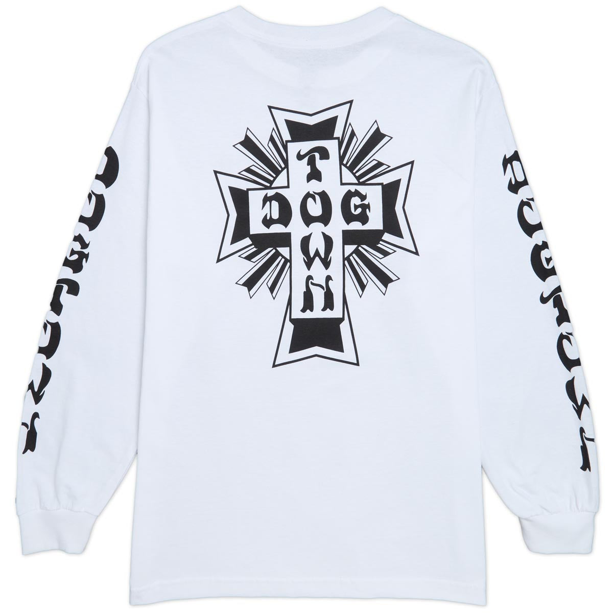 Dogtown Cross Logo Sleeve Print T-Shirt - White/Black image 1