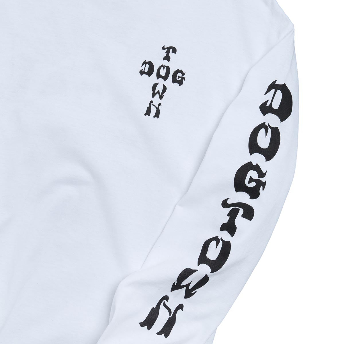 Dogtown Cross Logo Sleeve Print T-Shirt - White/Black image 3