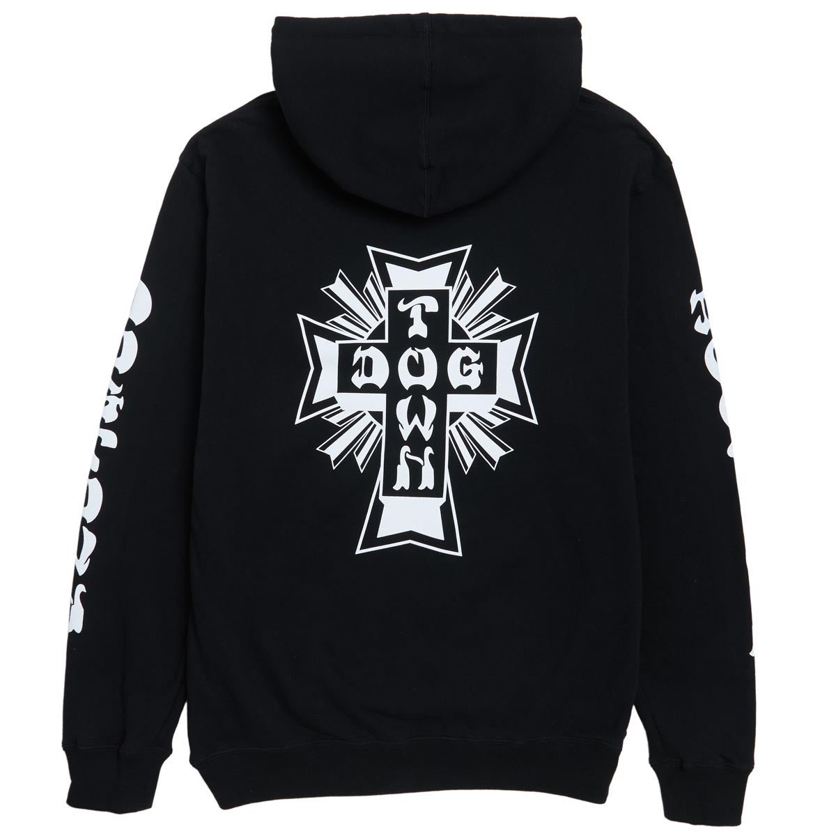 Dogtown Cross Logo Sleeve Print Hoodie - Black/White image 1