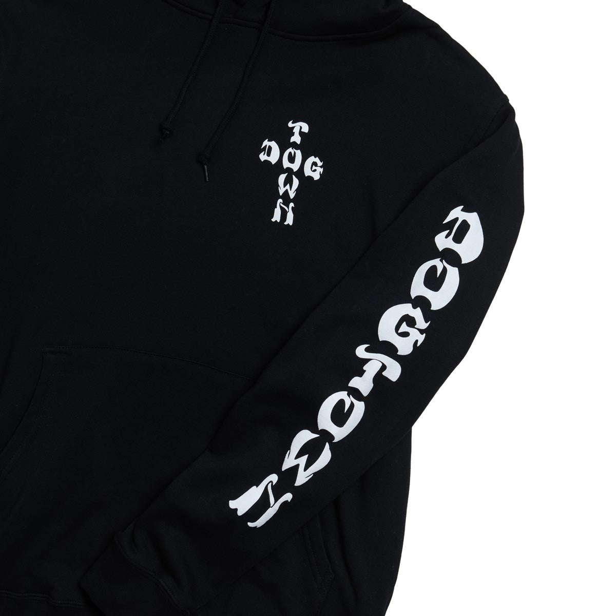 Dogtown Cross Logo Sleeve Print Hoodie - Black/White image 3